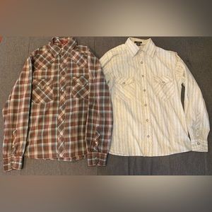2 x Arizona Jeans Company Western Shirts sz S